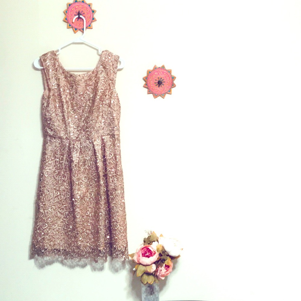 Gold cocktail dress size 4